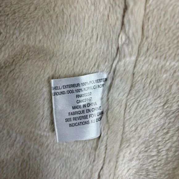 Talbots Faux Suede Fur Jacket S Rancher Coat Tan Barn Western Classic Cowgirl - Picture 4 of 16